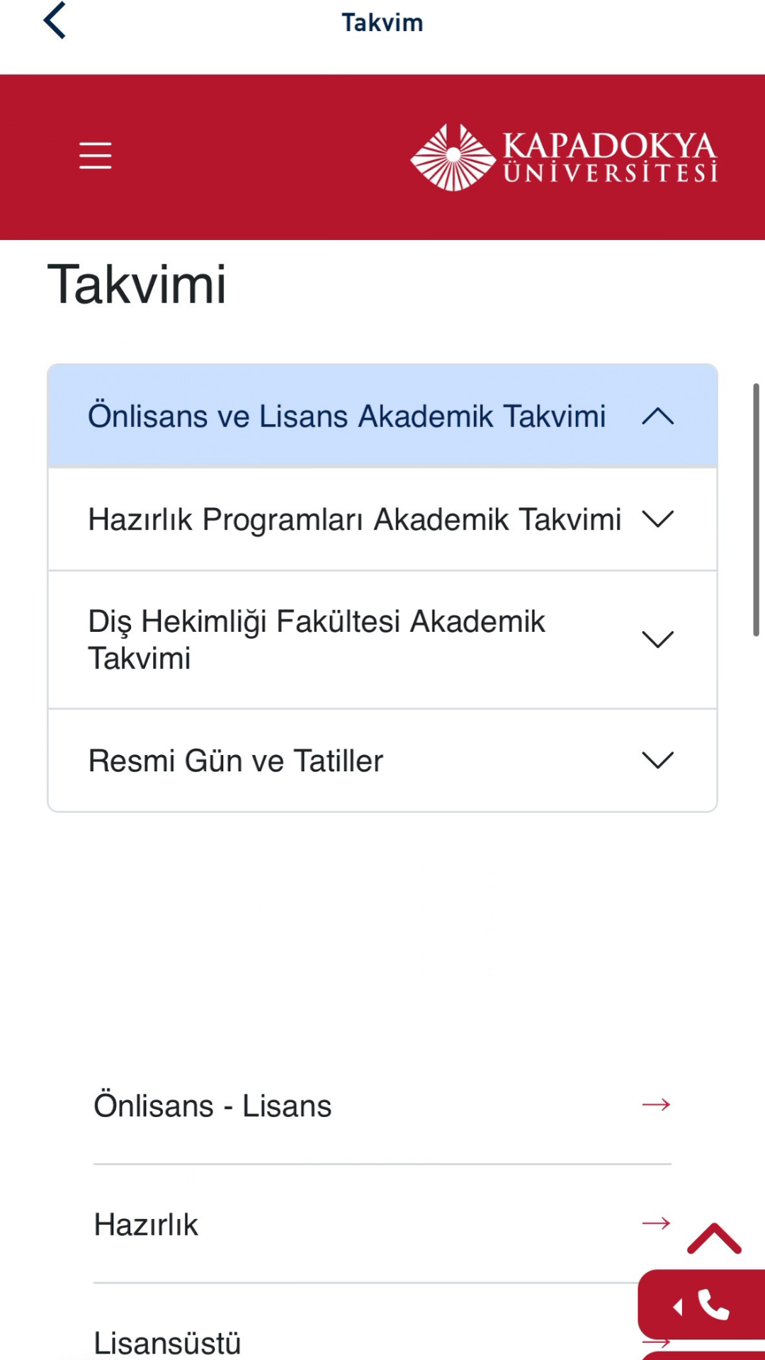 Akademik Takvim